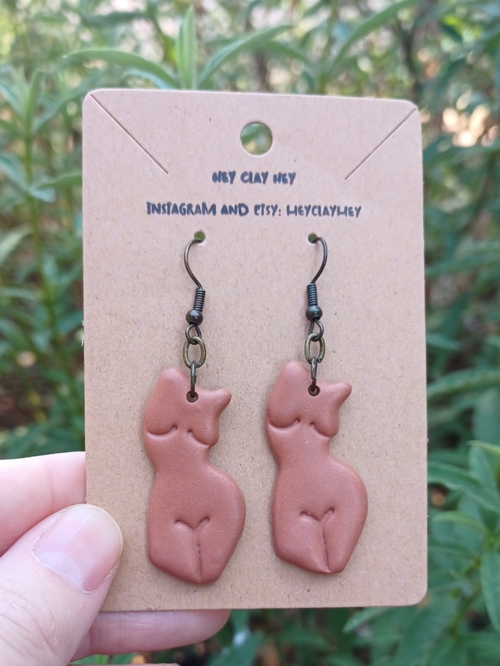 Celebrate Every Curve- Terracotta Clay Nude Body Earrings